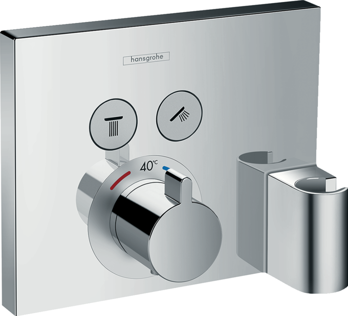 Hansgrohe ShowerSelect - afdekset voor inbouwthermostaat met stopkranen voor 2 douchefuncties