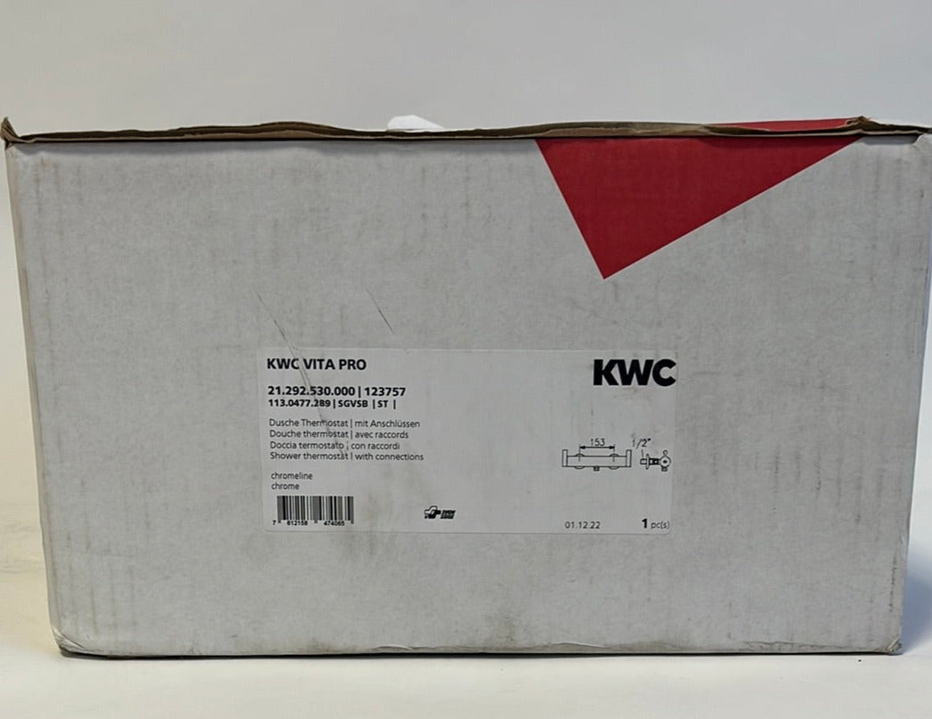 KWC VITA PRO douche thermostaatkraan AD153 chromeline, met SmartControl