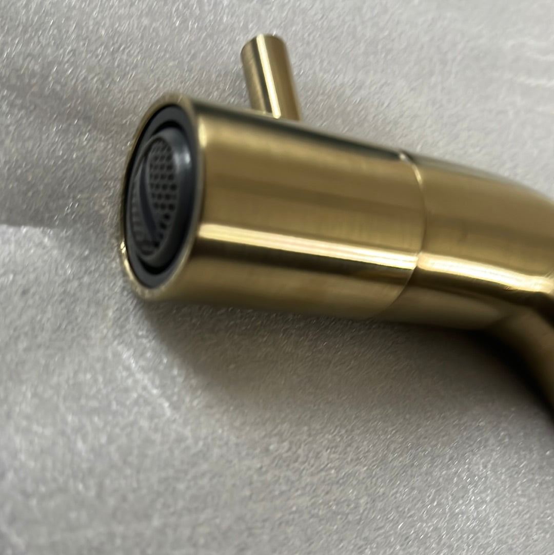 Sanibell fonteinkraan inbouw gold brushed mat goud