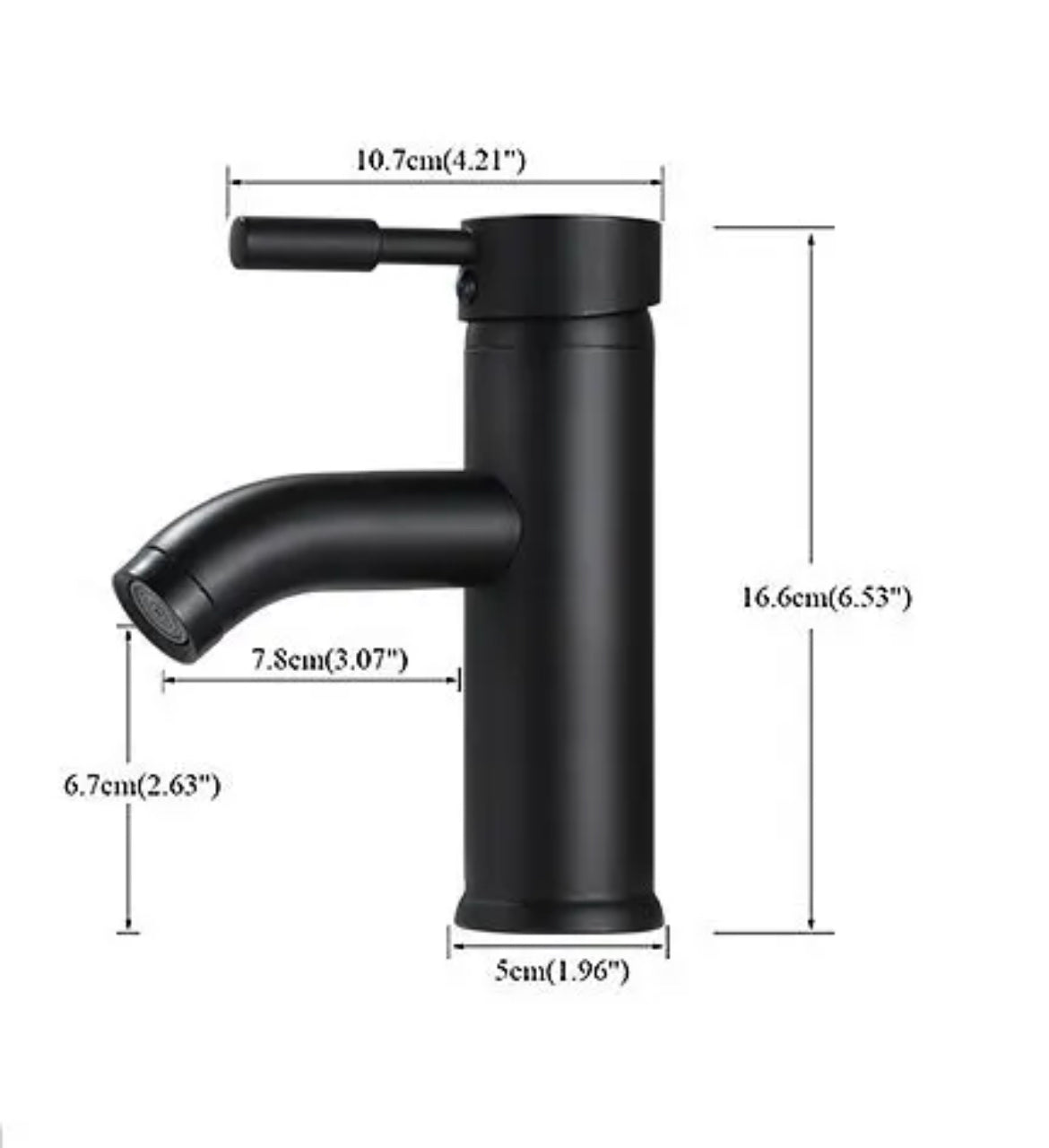 Wastafelkraan mat zwart