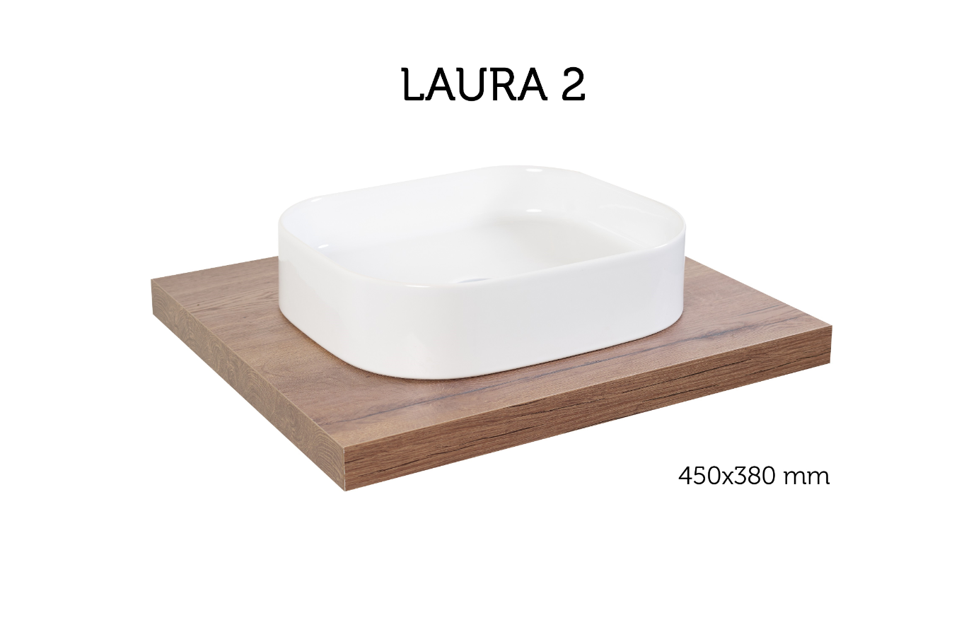 Framo Lavabo Laura 2 opbouw wastafel wit