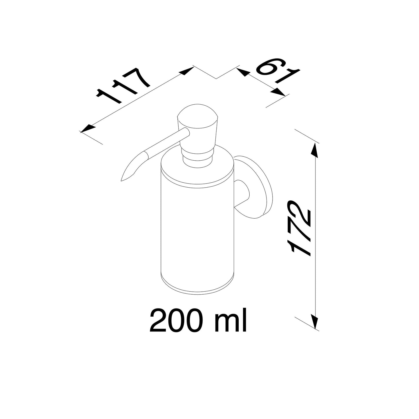 Geesa Nemox Zeepdispenser 200 ml chroom