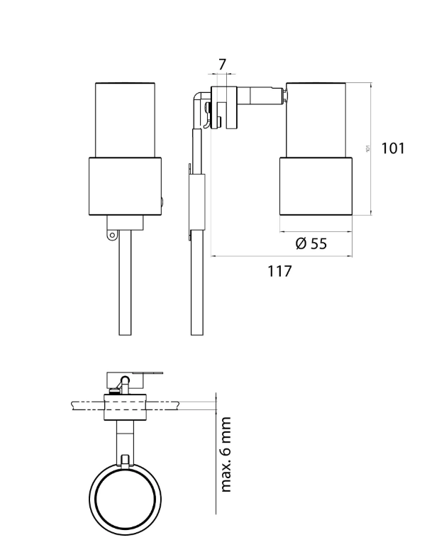 EMCO System 2 spiegelklem chroom LED verlichting rond