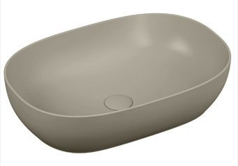 Vitra opbouw wastafel ovaal taupe