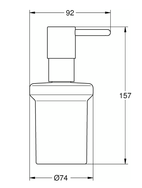 GROHE Essentials zeepdispenser glas brushed cool sunrise zonder houder