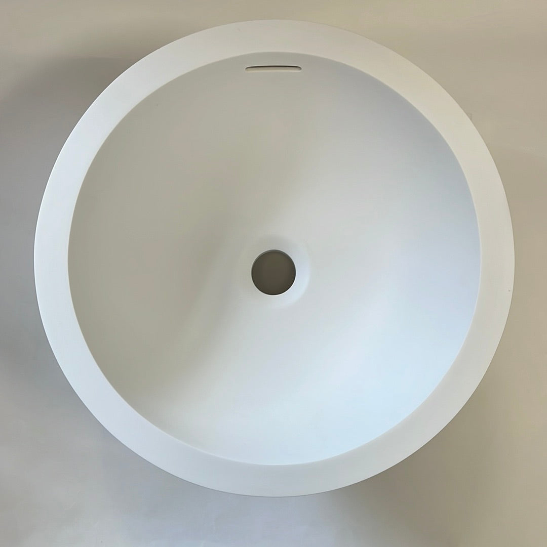 CrossTone by Arcqua Loeffie rond wastafel mat wit 42 cm
