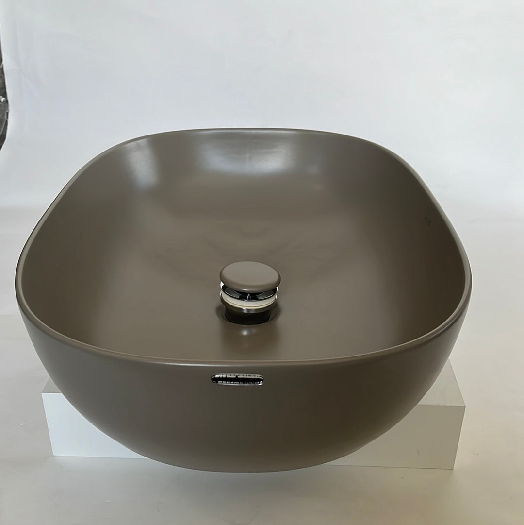Vitra opbouw wastafel ovaal taupe