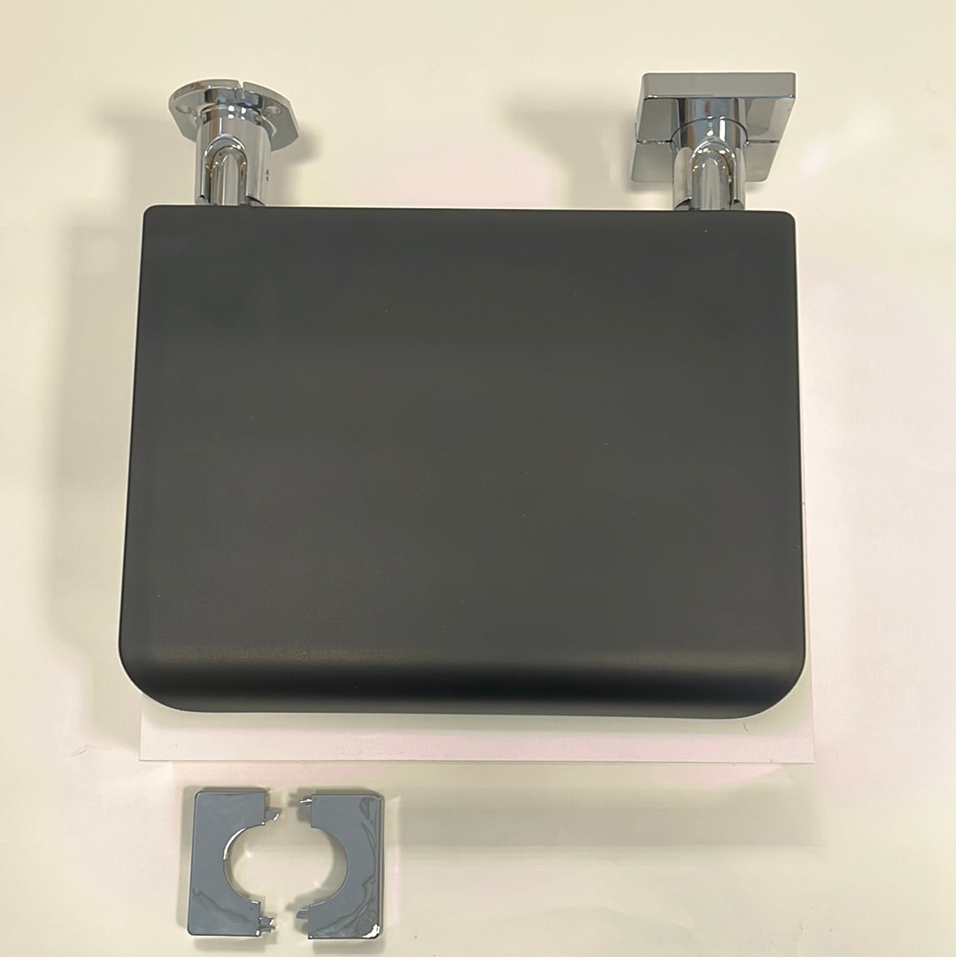 Emco System 2 wandklapzitje zwart-chroom