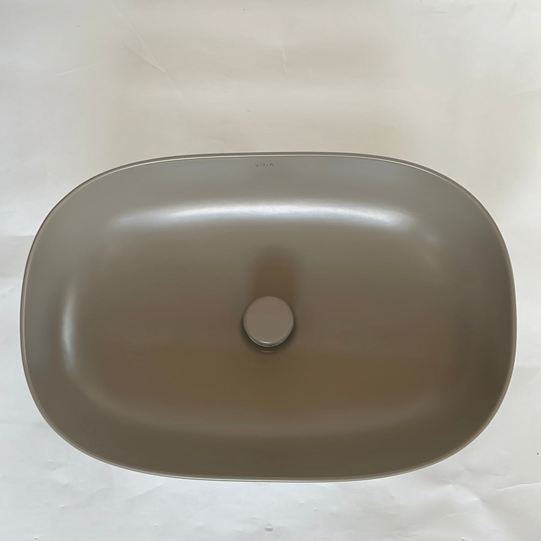 Vitra opbouw wastafel ovaal taupe