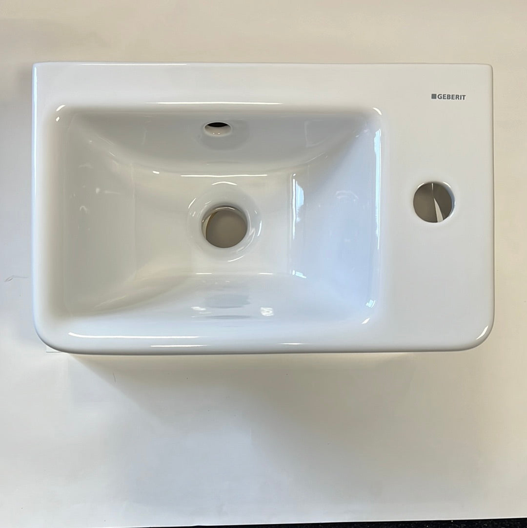 Geberit Renova plan fontein met kraangat rechts wit