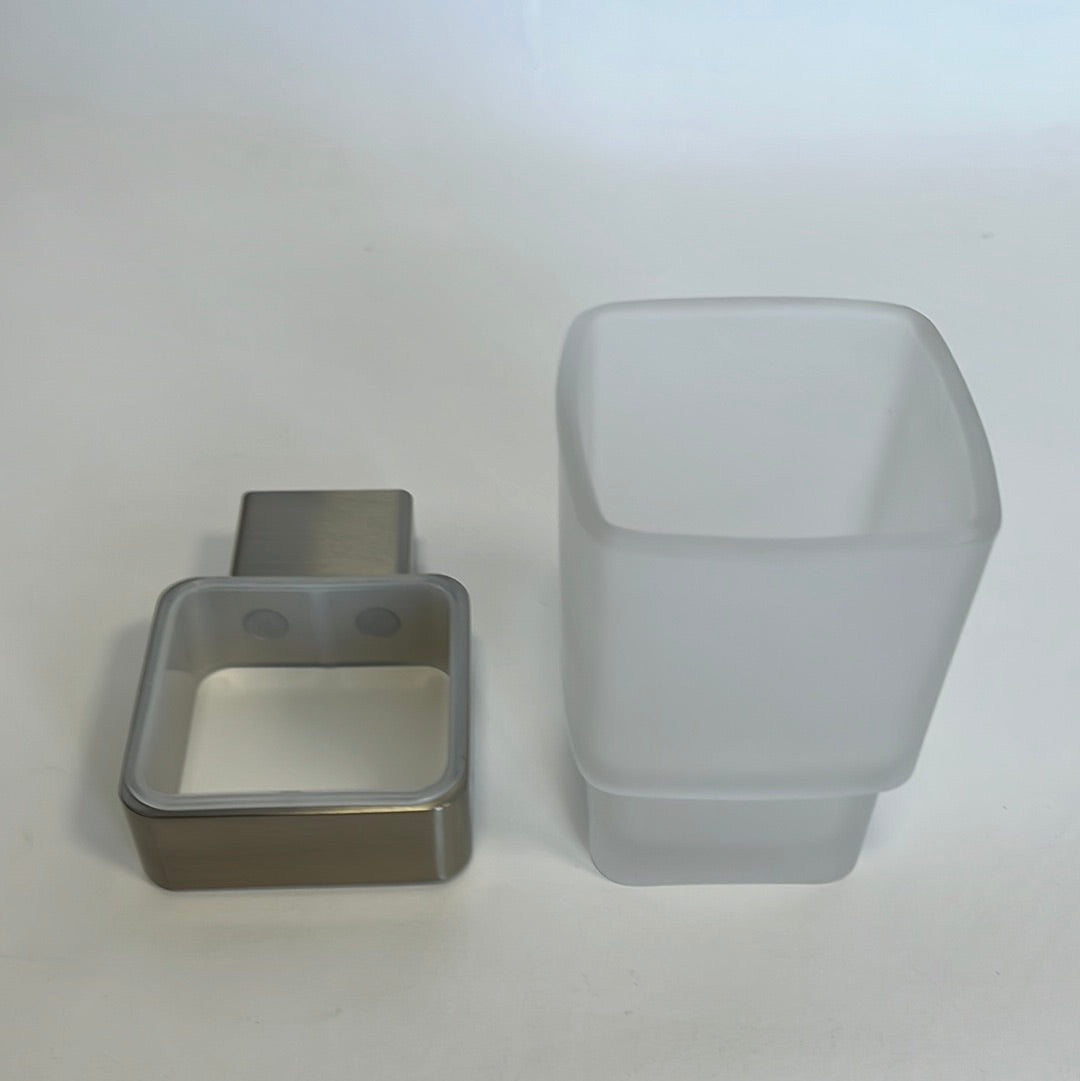EMCO Loft Steel glashouder met gesatineerd glas