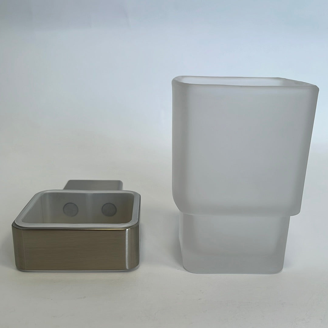 EMCO Loft Steel glashouder met gesatineerd glas
