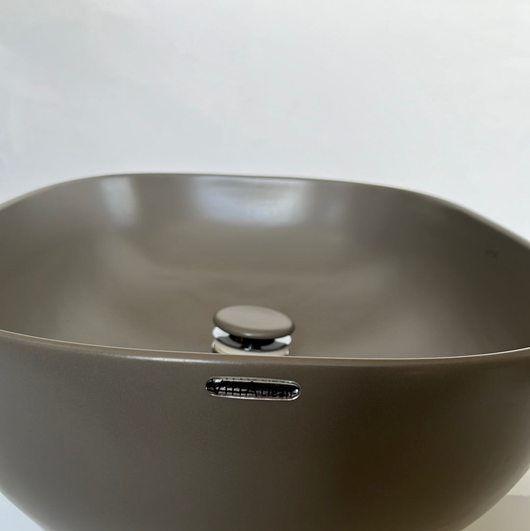 Vitra opbouw wastafel ovaal taupe