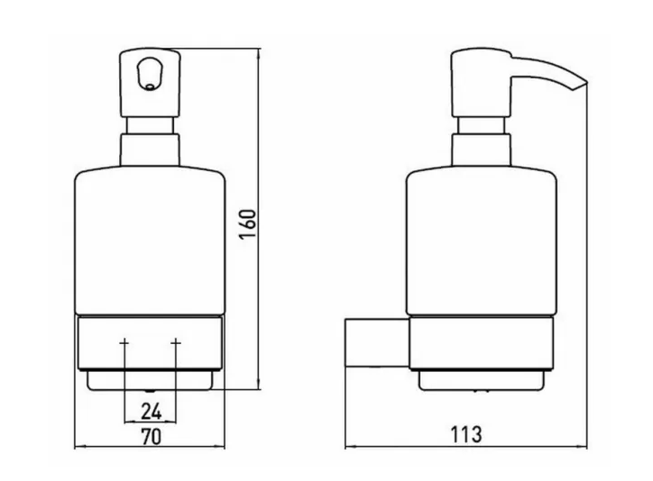 EMCO Loft zeepdispenser geraffineerd glas