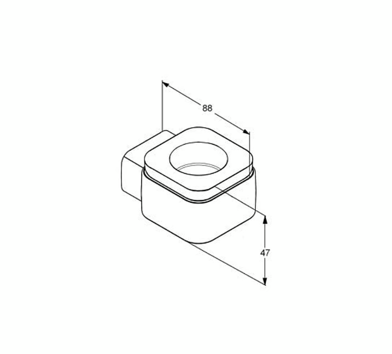 Kludi E2 waxinelichthouder wit/chroom