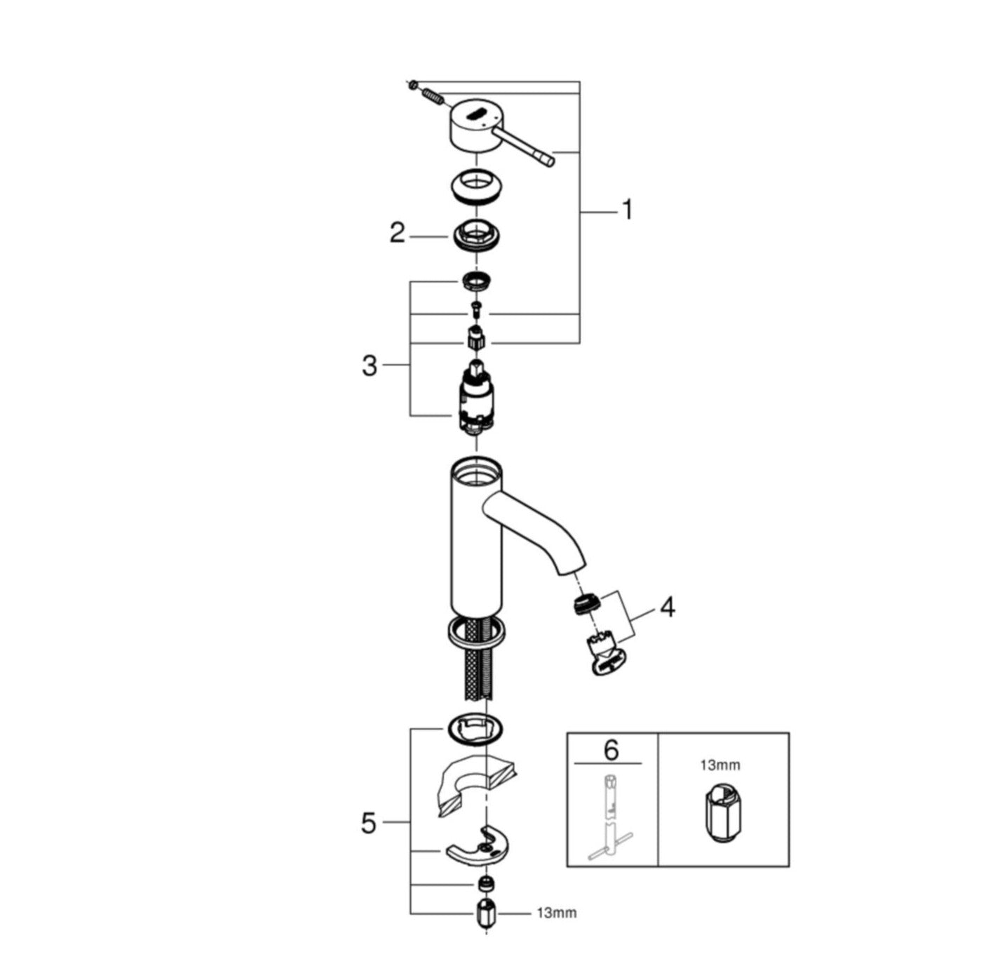 Grohe Essence S-Size Wastafelmengkraan warm sunset geborsteld