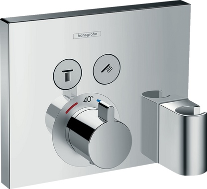 Hansgrohe ShowerSelect - afdekset voor inbouwthermostaat met stopkranen voor 2 douchefuncties