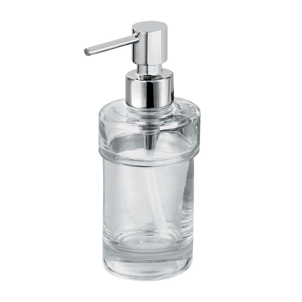 Bodenschatz zeepdispenser helderglas, verchroomt, 0,3 liter.