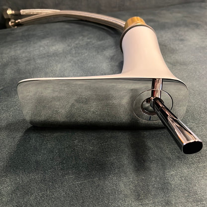 Hansgrohe PuraVida wastafelkraan met push open garnituur wit chroom
