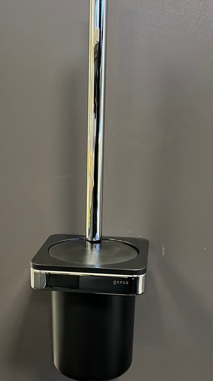 Geesa Frame black Chrome toiletborstel met houder