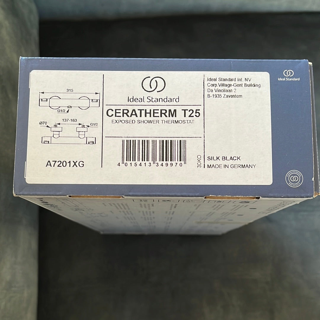 Ideal Standard CeraTherm - Thermostatische douchekraan T25, zwart A7201XG