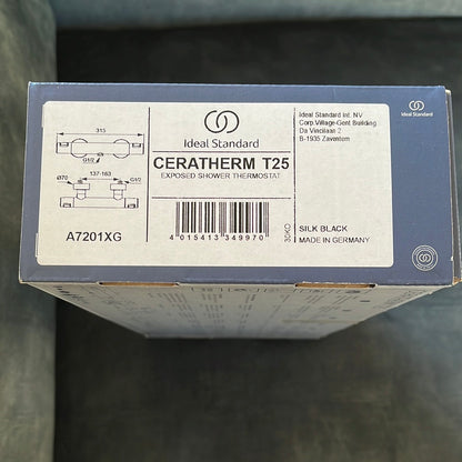 Ideal Standard CeraTherm - Thermostatische douchekraan T25, zwart A7201XG