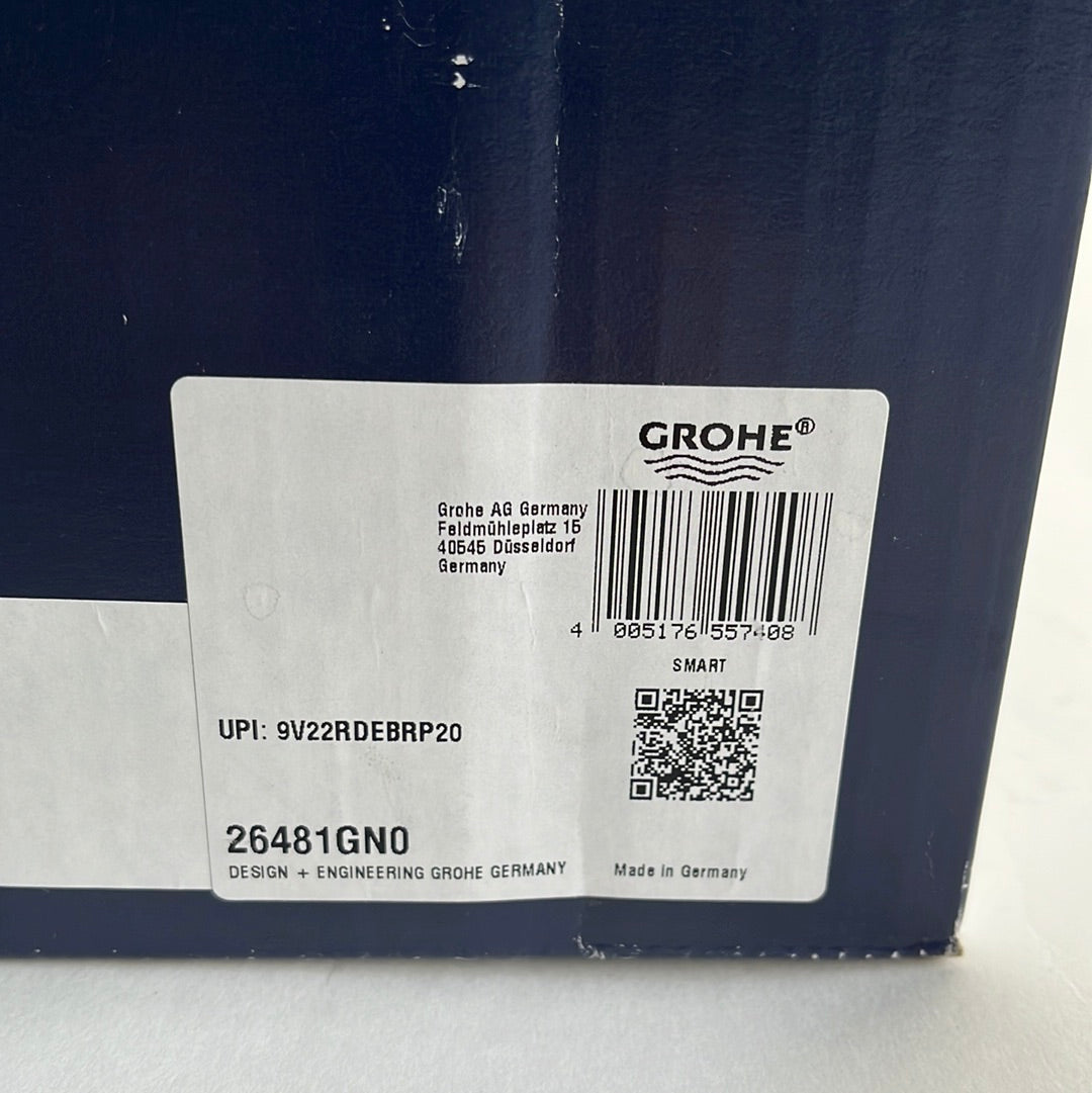 GROHE Rainshower SmartActive 310 Cube hoofddouche, plafond montage, vierkant 142 mm met 2 straalsoorten, geborsteld cool sunrise - 26481GN0