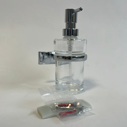 Bodenschatz zeepdispenser helderglas, verchroomt, 0,3 liter.
