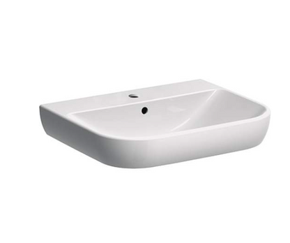 Geberit Smyle wastafel met kraangat met overloop 60x48x16.5cm wit