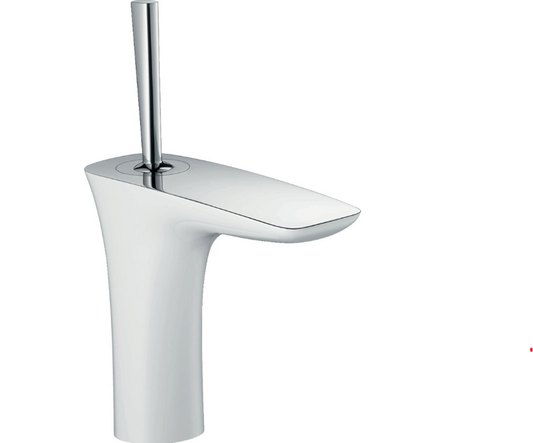 Hansgrohe PuraVida wastafelkraan met push open garnituur wit chroom