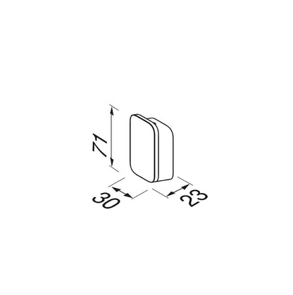 Geesa Shift handdoekhaak 3x 2,5 x 7,1 cm zwart metaal geborsteld
