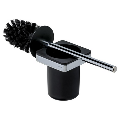 Geesa Frame black Chrome toiletborstel met houder