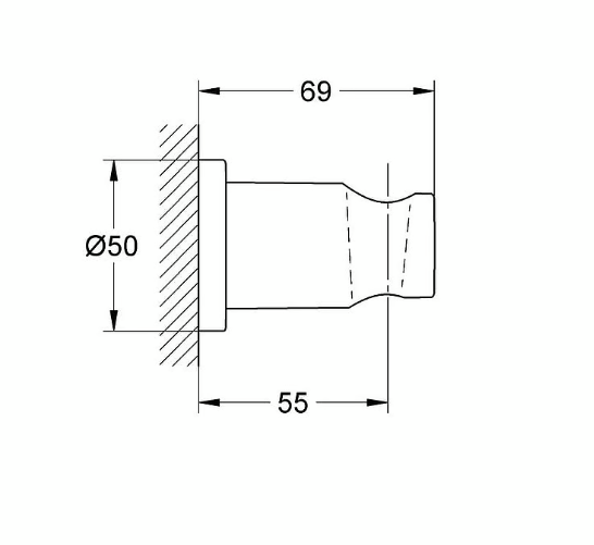 Grohe Rainshower wanddouchehouder Cool Sunrise