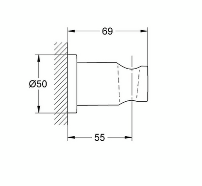Grohe Rainshower wanddouchehouder Cool Sunrise