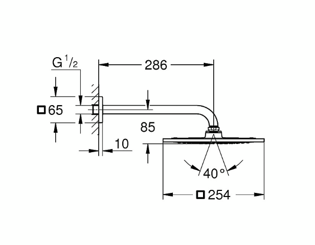 Grohe Rainshower F-Series 10 met douchearm