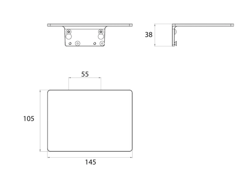 EMCO Trend Planchet voor closetrolhouder chroom
