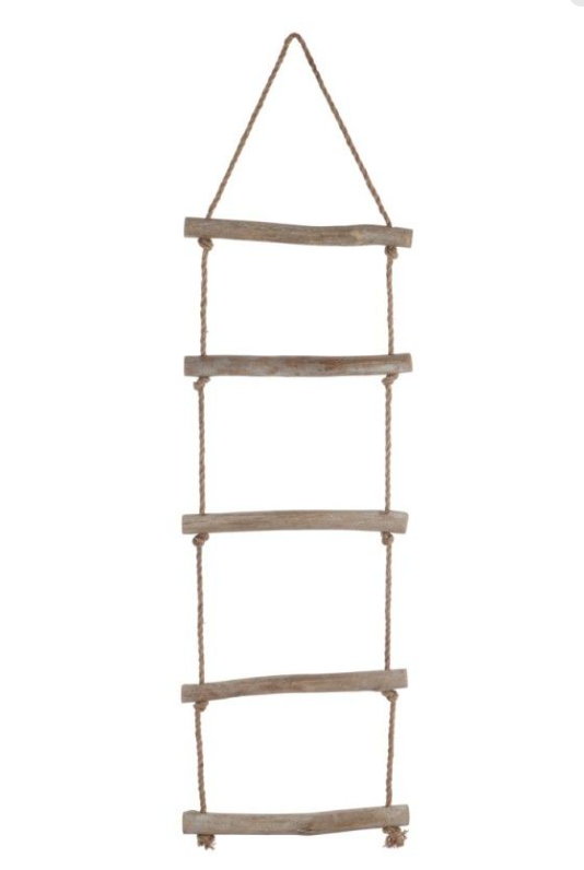 J-line Ladder Hangend 5Treden Hout Naturel