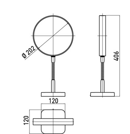 EMCO scheerspiegel/make-upspiegel set