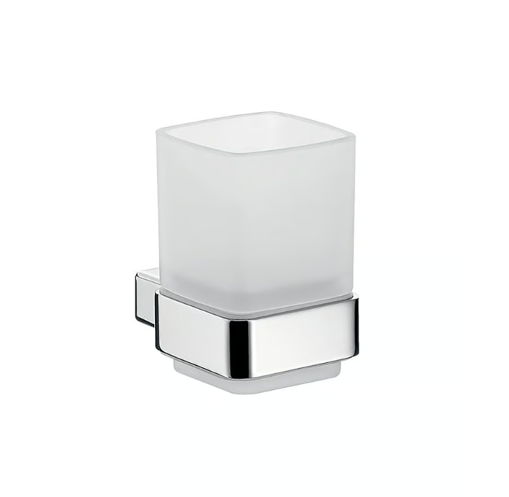 EMCO Loft Steel glashouder met gesatineerd glas