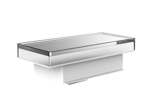 EMCO Liaison vloeibare zeepdispenser met planchet mat glas