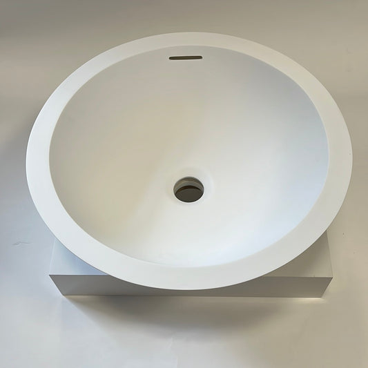 CrossTone by Arcqua Loeffie Rond Wastafel Mat Wit 42 cm