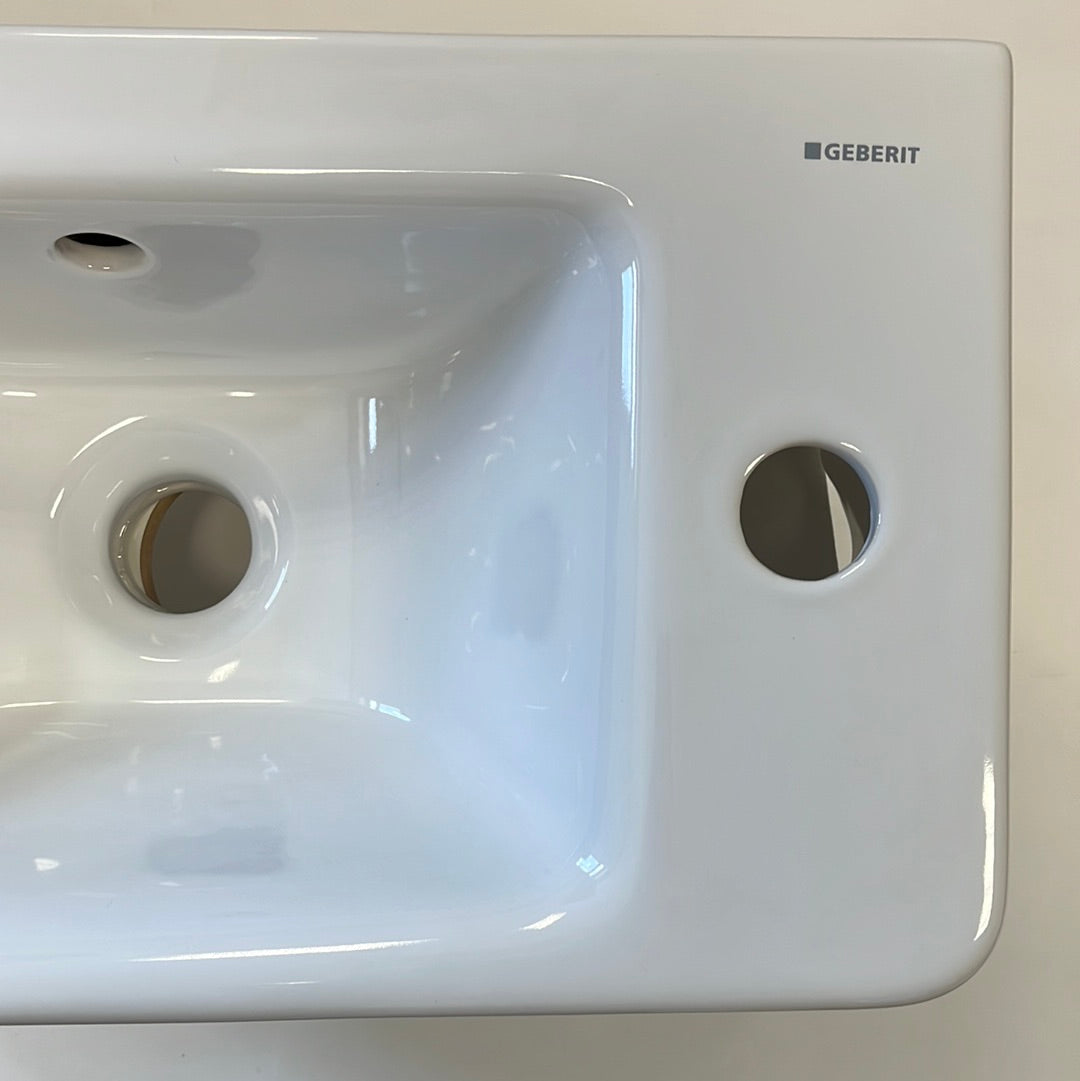 Geberit Renova plan fontein met kraangat rechts wit