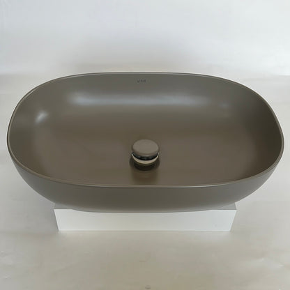 Vitra opbouw wastafel ovaal taupe