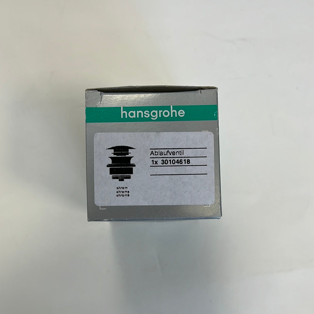 Hansgrohe push open universele afvoerplug met pop-up chroom