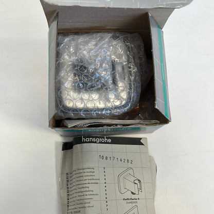 Hansgrohe FixFit porter E muuraansluitbocht met handdouchehouder