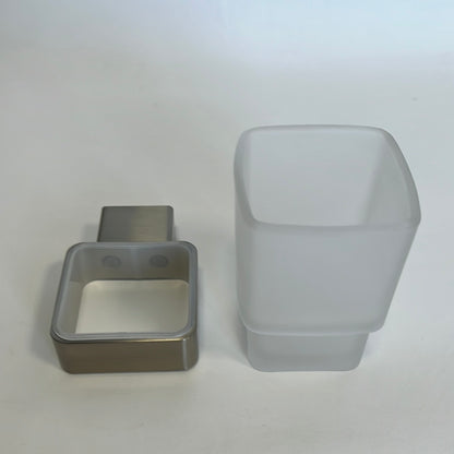 EMCO Loft Steel glashouder met gesatineerd glas