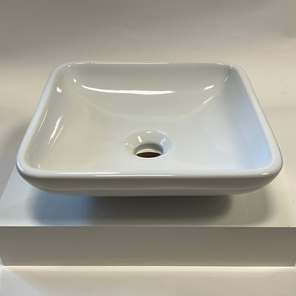 Zenta Kludi wastafelkom vierkant wit opbouw
