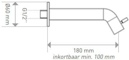 Sanibell fonteinkraan inbouw gold brushed mat goud