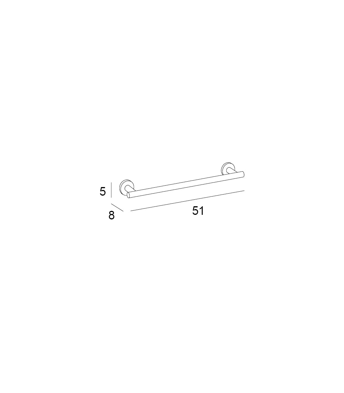 INDA TOUCH 4600 HANDDOEKHOUDER 81 CM CHROOM