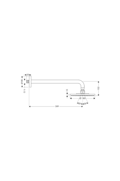 HansGrohe Raindance S 180 mm doorsnede chroom